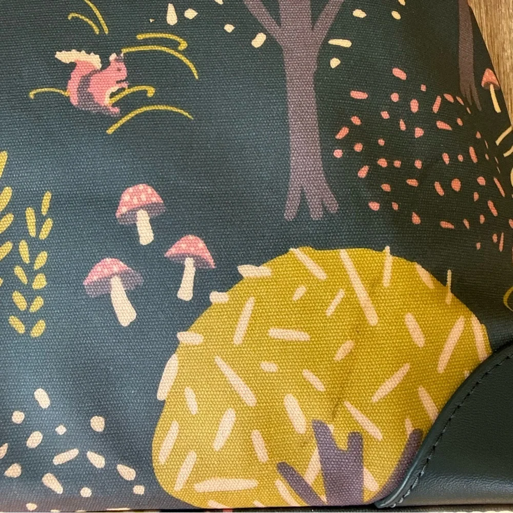 Radley London Epping Forest Tote Bag Navy Woodland Fox Mushroom Scottie Charm - Picture 12 of 15